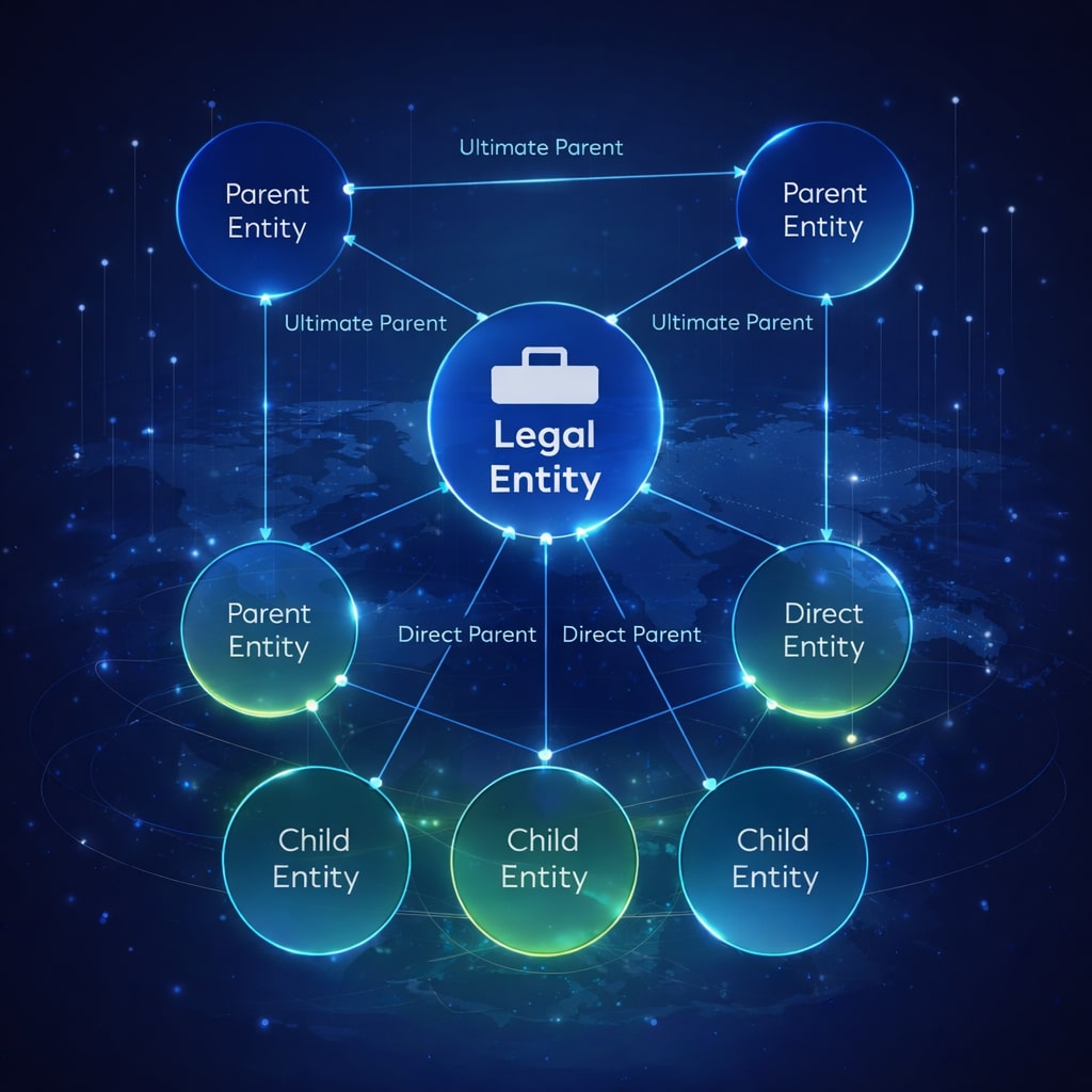 LEI 2. taseme andmed, mis näitavad ettevõtte omandi- ja kontrollisuhteid