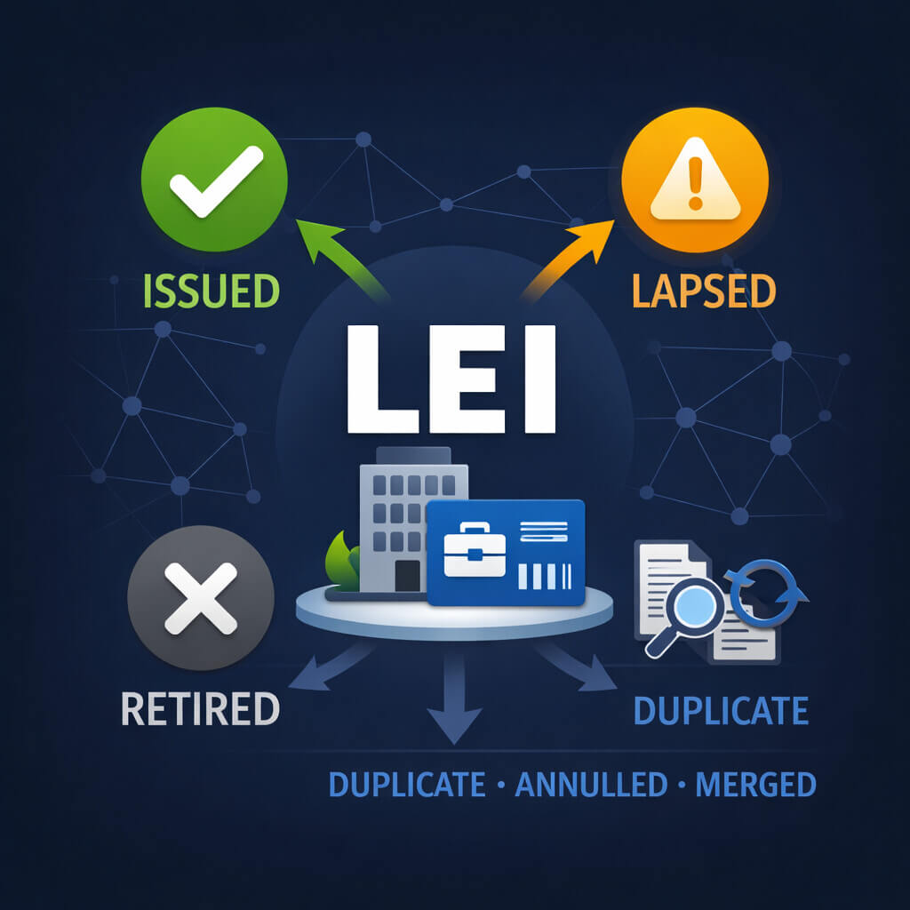 Artikkel, mis selgitab, miks LEI staatus on oluline, sh välja antud, aegunud, lõpetatud ja erandstaatused LEI süsteemis